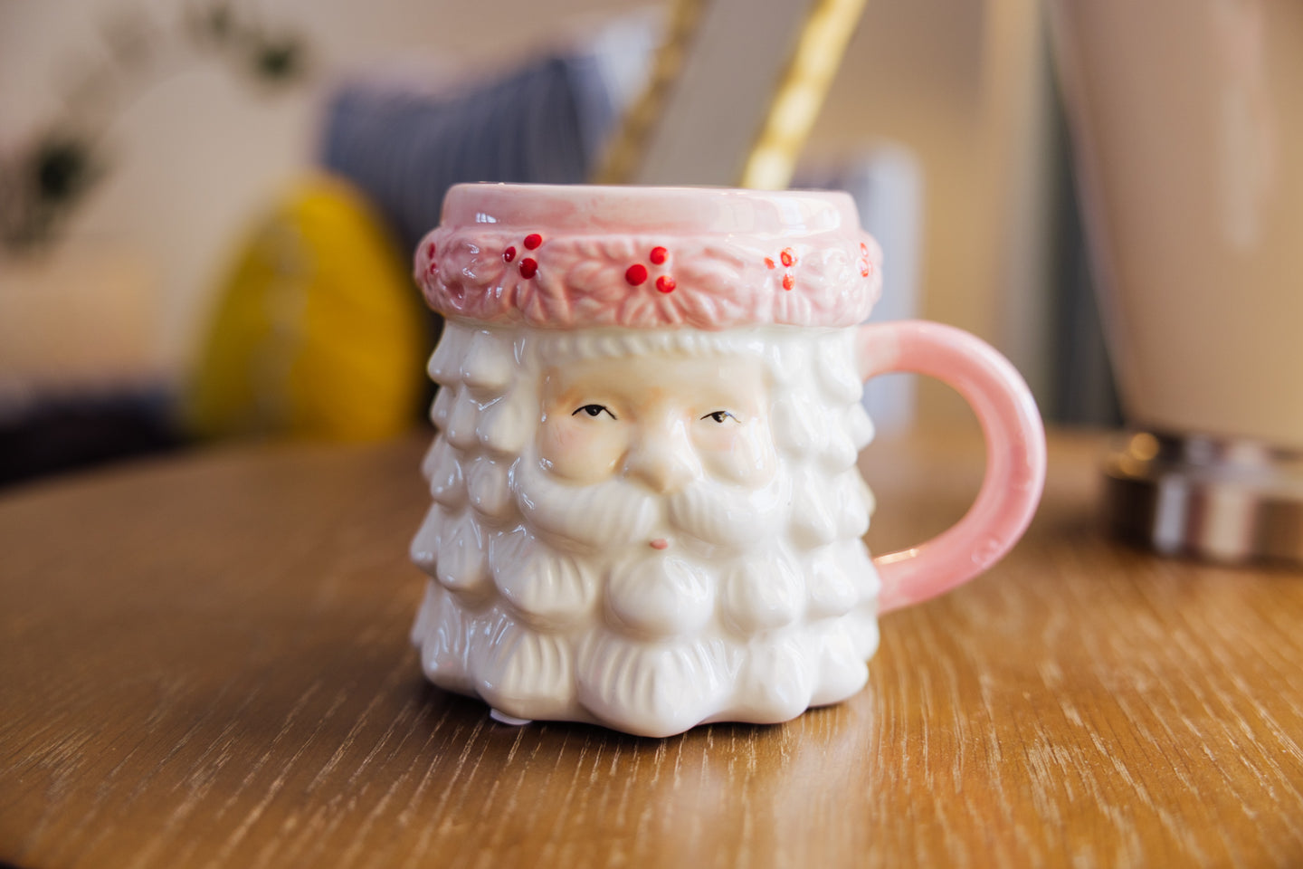 18oz Pink Santa Mug
